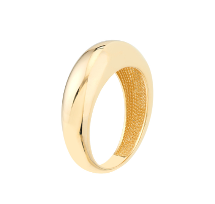 Yellow Gold Wide Domed Band