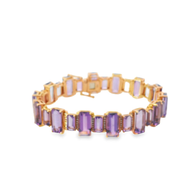 Amethyst and Diamond Bracelet