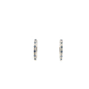 Huggies with Sapphires and Diamonds