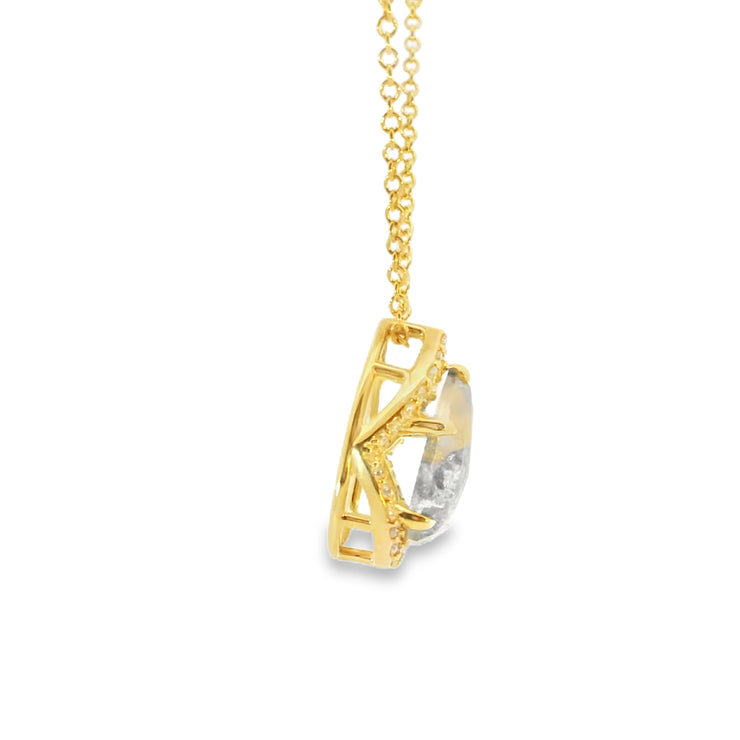 Salt and Pepper Diamond Pendant