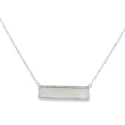 Diamond Halo Bar Pendant