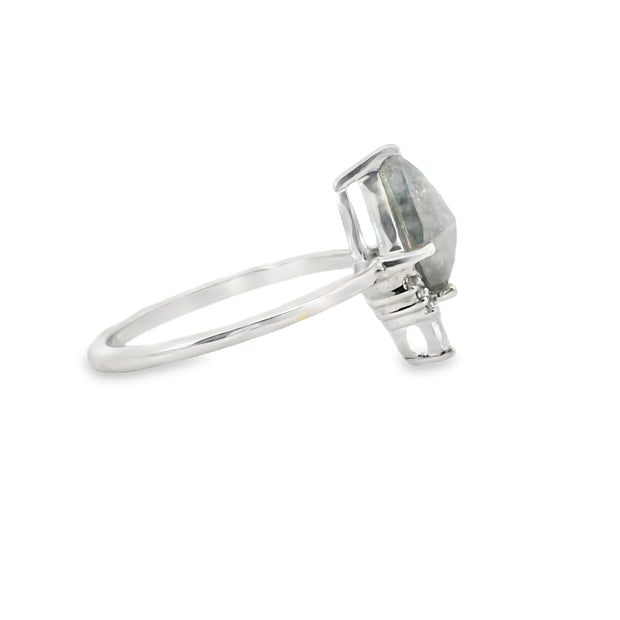 Salt and Pepper Diamond Ring