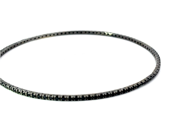 Black Diamond Bangle Bracelet