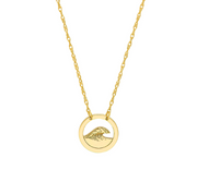 Petite Yellow Gold Wave Necklace