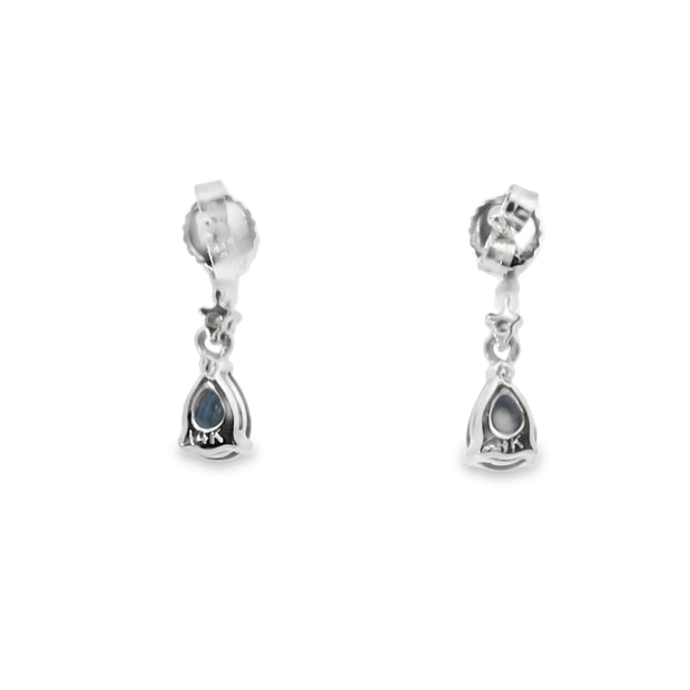 Drop Earrings with Sapphires and Diamonds