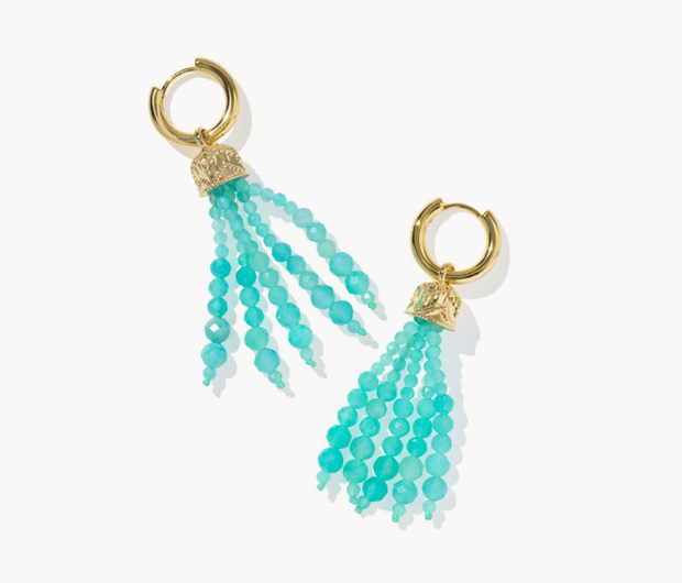 Kendra Scott GoldTone Sylvia Convertible Beaded Huggies