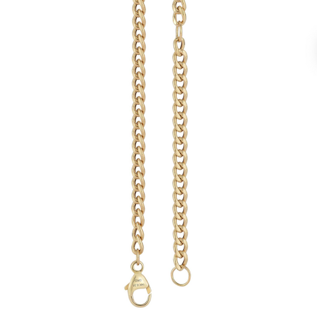 Diamond Pave Disc Centered on Cuban Chain