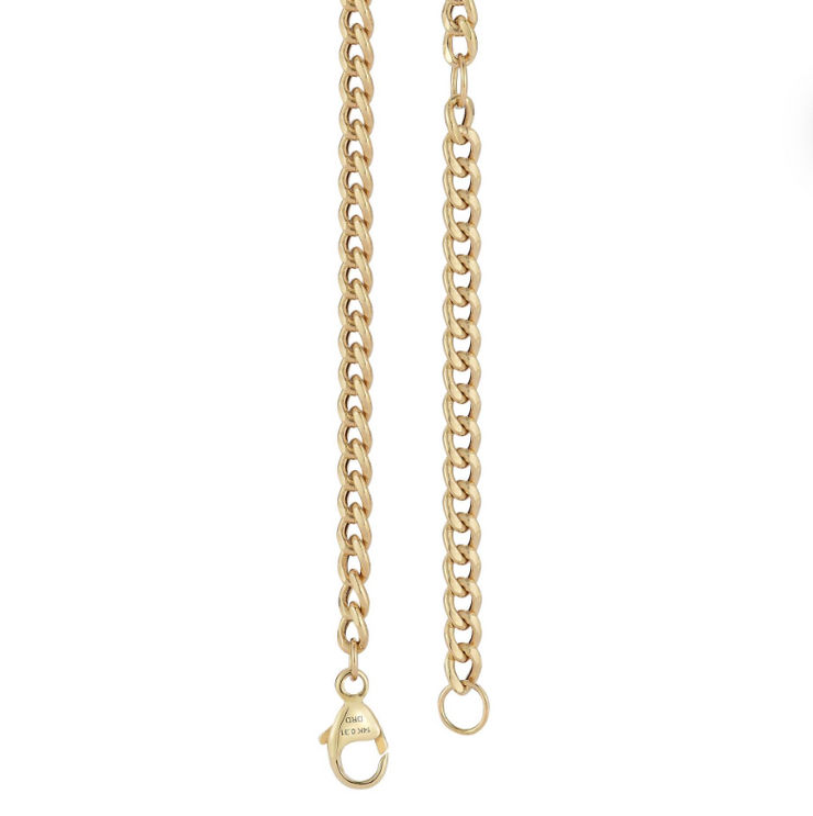 Diamond Pave Disc Centered on Cuban Chain