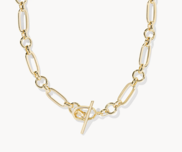 Kendra Scott Sylvia Gold Tone Open Link Stackable Necklace