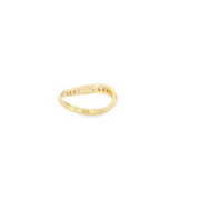 Yellow Gold Curved Diamond Band