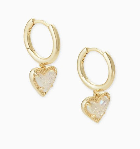 Kendra Scott "Ari Heart" Huggies
