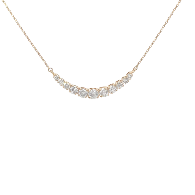 Graduating Diamond Pendant Necklace