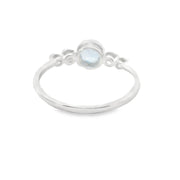 Blue Topaz and Diamond Ring