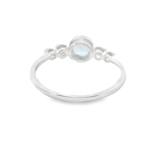 Blue Topaz and Diamond Ring