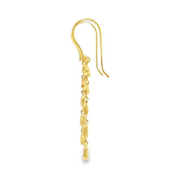 Vermeil Nugget Drop Earrings