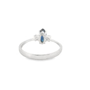 Sapphire and Diamond Three Stone Ring
