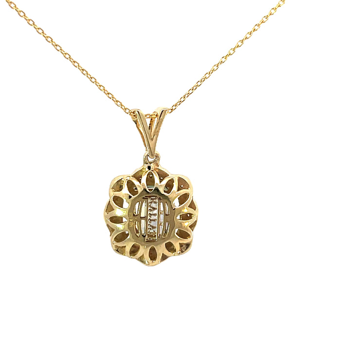 Yellow Gold Tanzanite Pendant Necklace
