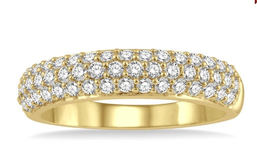 14 Karat Yellow Gold Prong Set Band