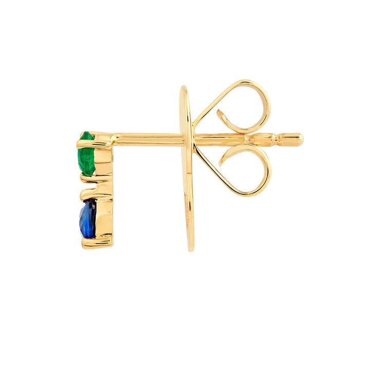 Emerald and Sapphire Studs