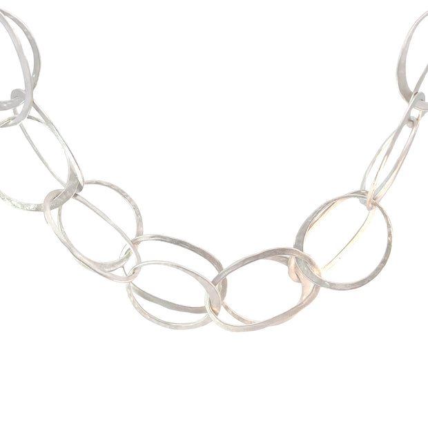 Silver Open Link Necklace