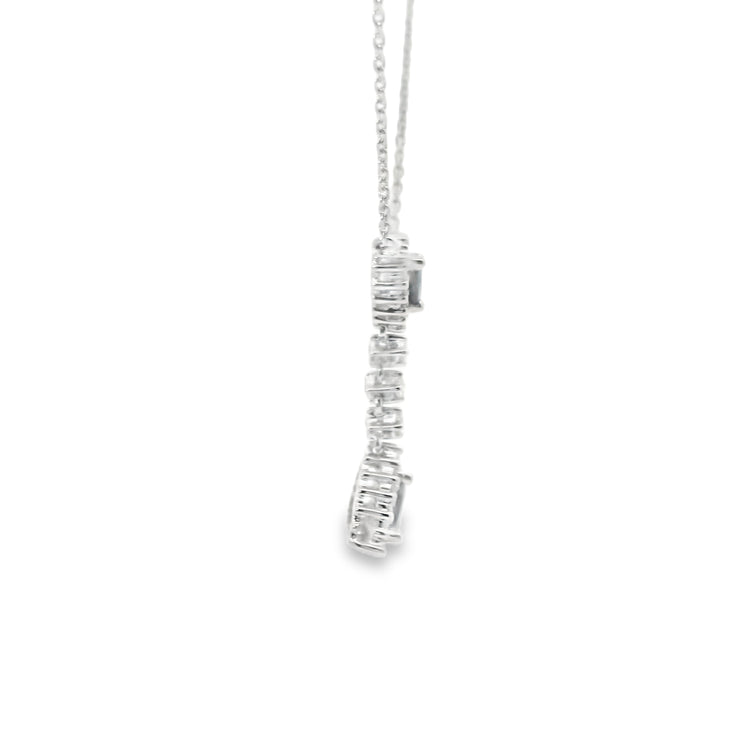 Sapphire and Diamond Halo Drop Pendant
