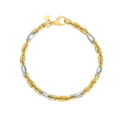 Twisted Rope and Paperclip Bracelet