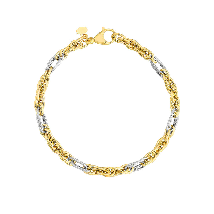 Twisted Rope and Paperclip Bracelet