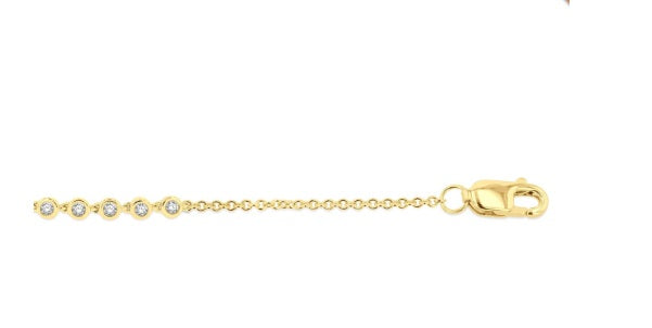 Bezel Set Petite Diamond Fashion Chain Bracelet