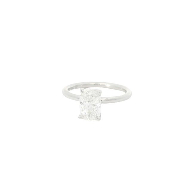 14 Karat White Gold Lab Grown Engagement Ring