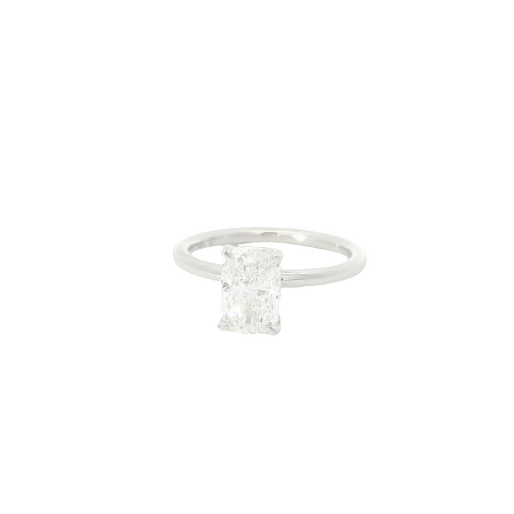 14 Karat White Gold Lab Grown Engagement Ring