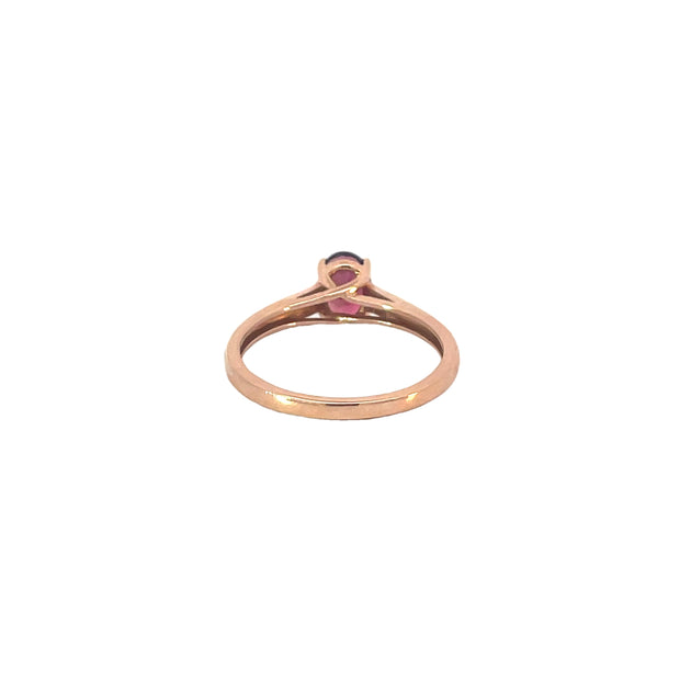 Rose Gold Pink Tourmaline Ring