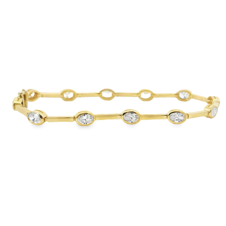 Oval Diamond Bezel Tennis Bracelet