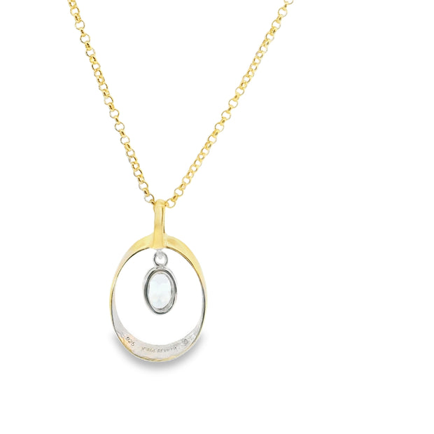 Blue Topaz Vermeil Pendant