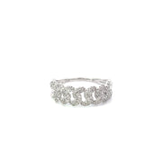White Gold Diamond Chain Ring