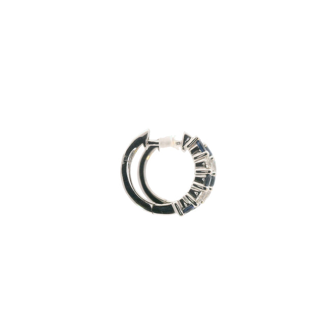 Huggies with Sapphires and Diamonds