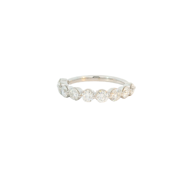 White Gold Diamond Bubble Band