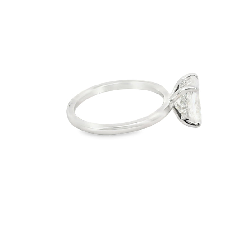 2 Carat Elongated Cushion Engagement Ring
