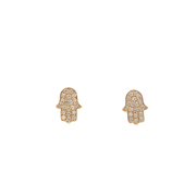 Yellow Gold Diamond Hand Studs