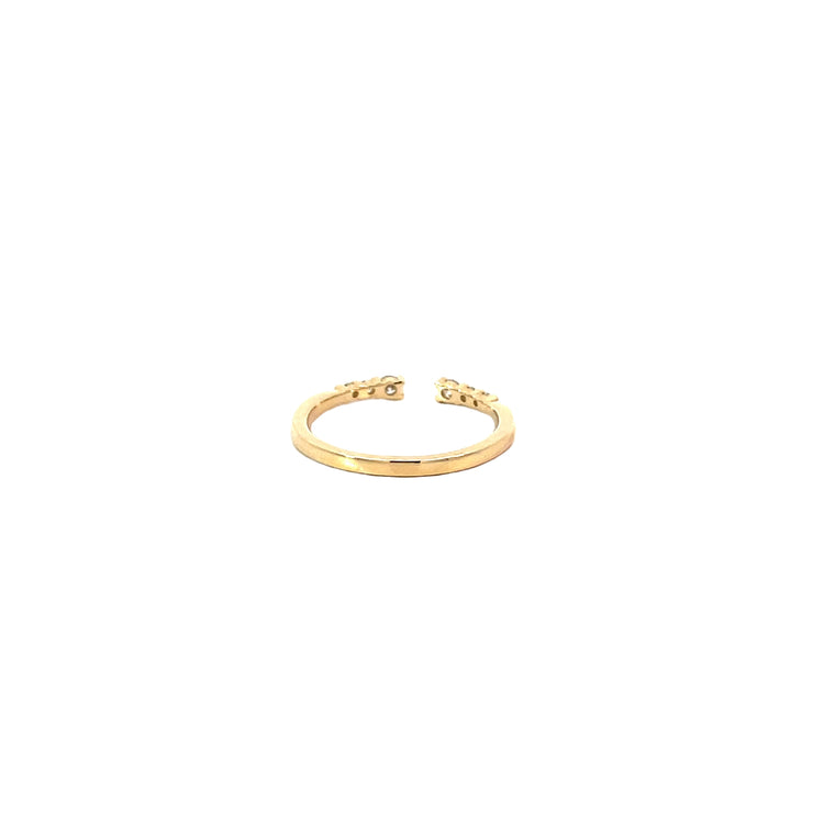 Yellow Gold Split Diamond Band