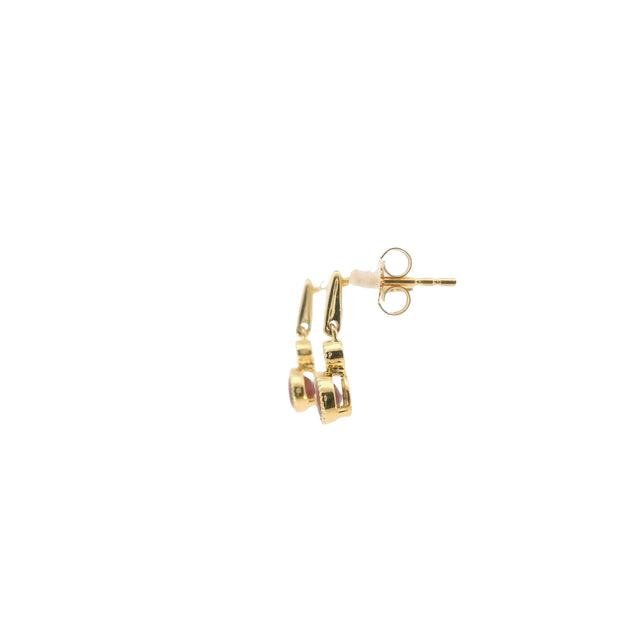 Drop Earrings with Rubies and Diamonds