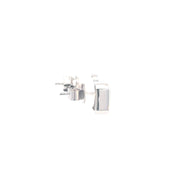 Emerald Cut Bezel Set Lab Grown Diamond Studs