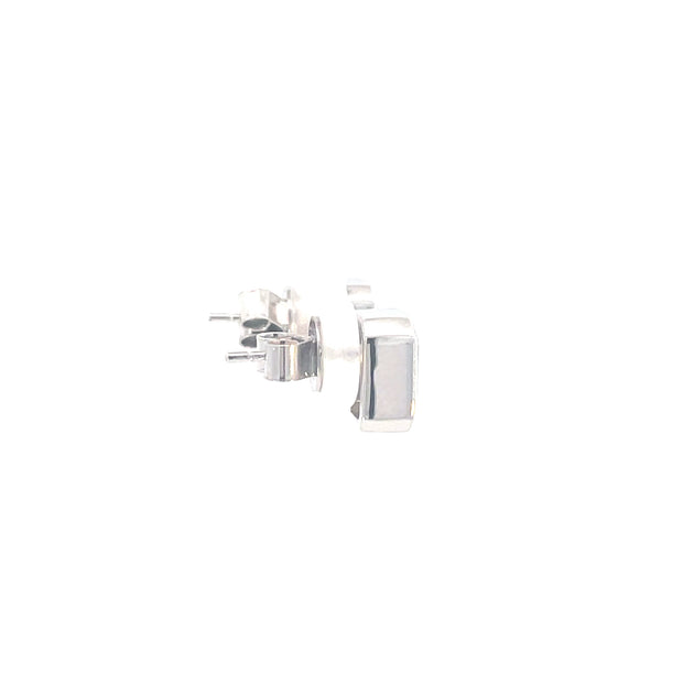Emerald Cut Bezel Set Lab Grown Diamond Studs