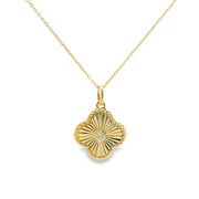 Clover Fluted Medallion Pendant