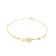 Pave Clover Charm Bracelet