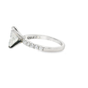 2 CT Elongated Cushion Lab Grown Engagement Ring