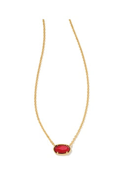 Kendra Scott "Grayson" Gold Tone Maroon Magnesite Pendant
