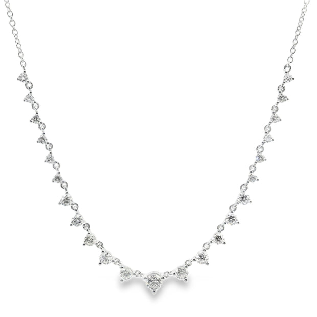 Graduated Diamond 1/2 Tennis Necklace