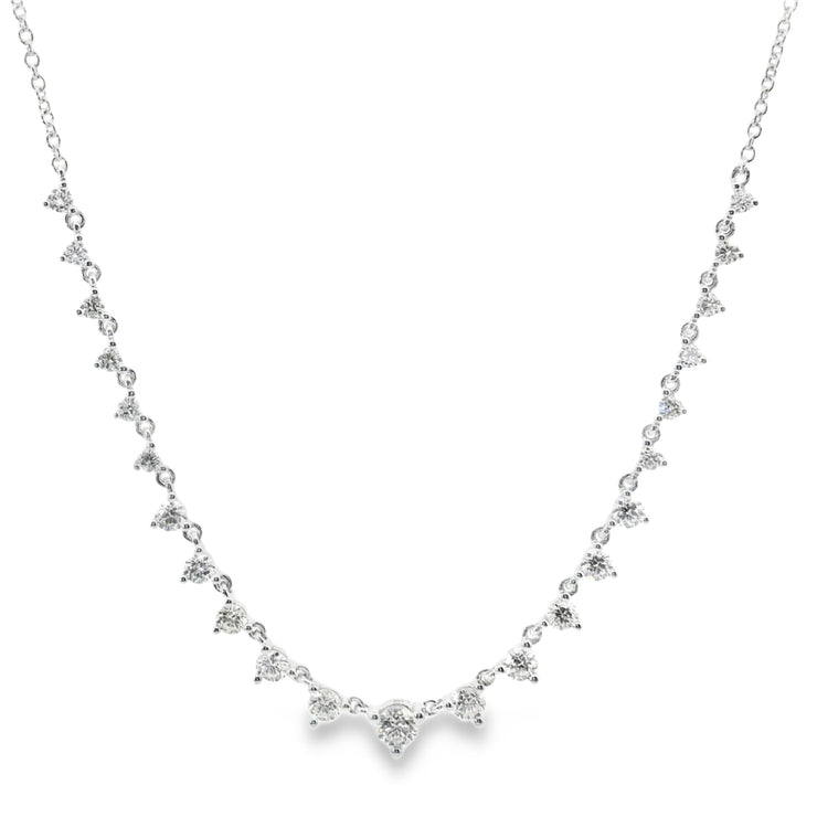 Graduated Diamond 1/2 Tennis Necklace