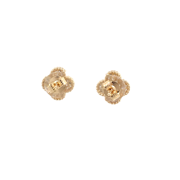 Diamond Pave Clover Studs
