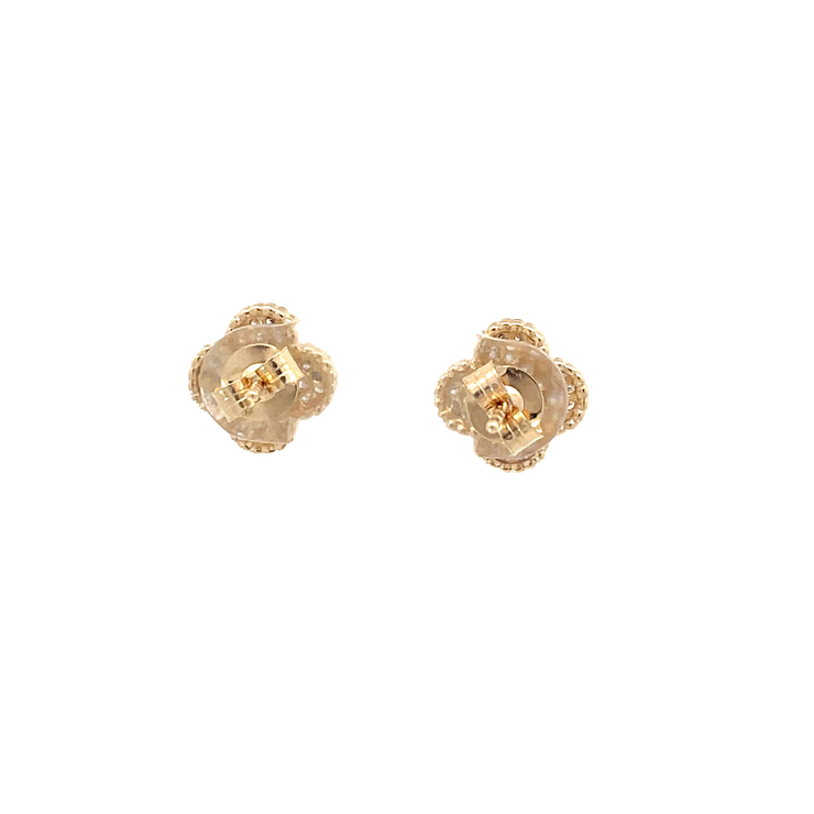 Diamond Pave Clover Studs